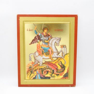 Εκκλησιαστικά Είδη Λαγός Εικόνα Χρυσοτυπία Αγ Γεώργιος