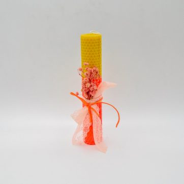 Εκκλησιαστικά Είδη Λαγός Λαμπάδα από Κηρύθρα με Χρώμα