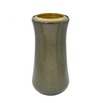 Εκκλησιαστικά Είδη Λαγός Ανθοδοχείο Αλουμινίου Στρόγγυλο Χρυσό Μαύρο