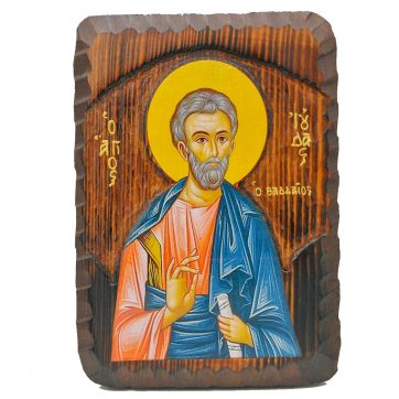 Εκκλησιαστικά Είδη Λαγός Ξύλινη Εικόνα Σκαλιστή Αγ. Ιούδας Ο Θαδδαίος