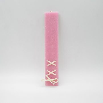 Εκκλησιαστικά Είδη Λαγός Λαμπάδα με Κορδόνι Ρόζ