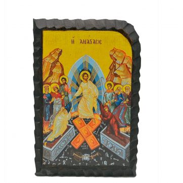 Εκκλησιαστικά Είδη Λαγός Ξύλινη Εικόνα Σκαλιστή Η Ανάστασις