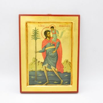 Εκκλησιαστικά Είδη Λαγός Εικόνα Χρυσοτυπία Αγ Χριστόφορος