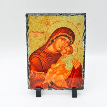 Εκκλησιαστικά Είδη Λαγός Εικόνα σε Πέτρα Παναγία Η Γλυκοφιλούσα