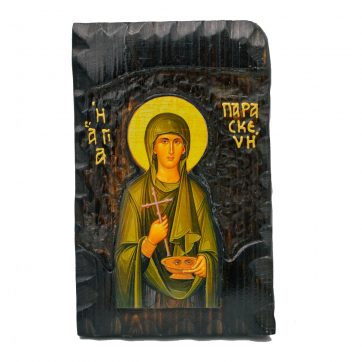 Εκκλησιαστικά Είδη Λαγός Ξύλινη Εικόνα Σκαλιστή Αγ. Παρασκευή