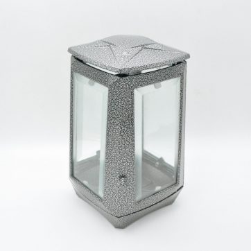 Εκκλησιαστικά Είδη Λαγός Καντηλι Τετράγωνο Ασημί Μαύρο