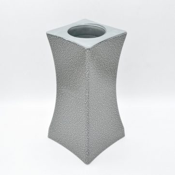 Εκκλησιαστικά Είδη Λαγός Ανθοδοχείο Αλουμινίου Τετράγωνο Ασημί Μαυρο