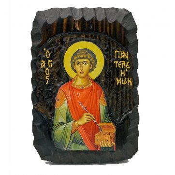 Εκκλησιαστικά Είδη Λαγός Ξύλινη Εικόνα Σκαλιστή Αγ.Παντελεήμων