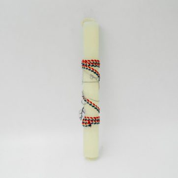 Εκκλησιαστικά Είδη Λαγός Λαμπάδα Λευκή με Κολιέ