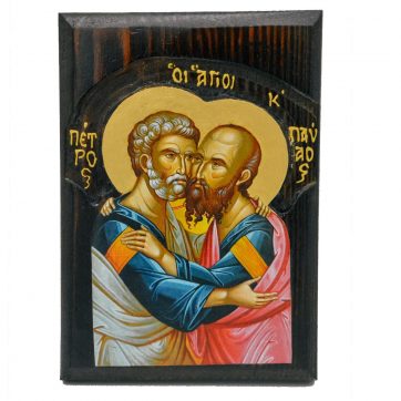 Εκκλησιαστικά Είδη Λαγός Ξύλινη Εικόνα Σκαλιστή Αγίων Πέτρου κ Παύλου