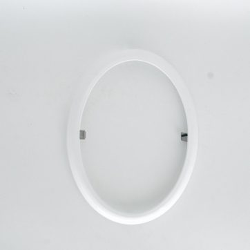 Εκκλησιαστικά Είδη Λαγός Κορνίζα Οβάλ Λευκή 13*18