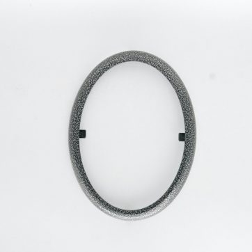 Εκκλησιαστικά Είδη Λαγός Κορνίζα Οβάλ Ασημί Μαύρο 13*18