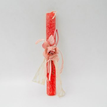 Εκκλησιαστικά Είδη Λαγός Λαμπάδα με Λουλούδι