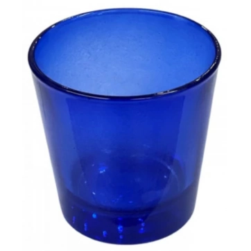 Εκκλησιαστικά Είδη Λαγός Καντηλοκούπα Γυάλινη  Μικρή Στρόγγυλη Μπλε