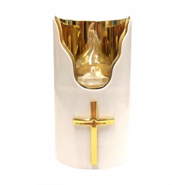 Εκκλησιαστικά Είδη Λαγός Ηλεκτρικό Κερί C707 με Λευκή Φλόγα