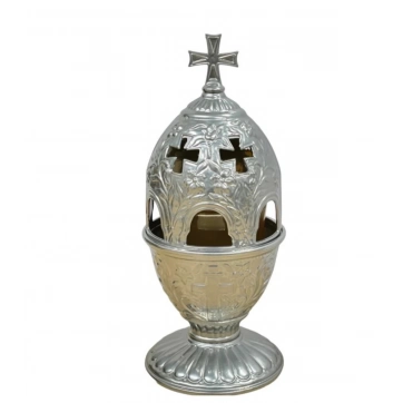 Εκκλησιαστικά Είδη Λαγός Καντήλι Μεταλλικό Άλφα Ασημί