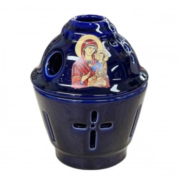 Εκκλησιαστικά Είδη Λαγός Καντήλι Κεραμικό Αποστολικό Μπλε