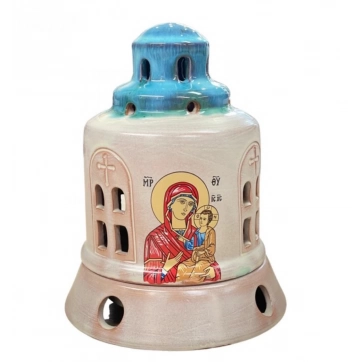 Εκκλησιαστικά Είδη Λαγός Καντήλι Κεραμικό Εκκλησία Δίχρωμο