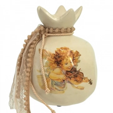 Εκκλησιαστικά Είδη Λαγός Ρόδι Κεραμικό Γίγας με Άγγελο-Βιολί