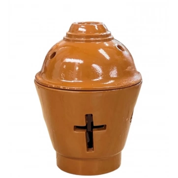 Εκκλησιαστικά Είδη Λαγός Καντήλι Κεραμικό Γλαστράκι Καφέ