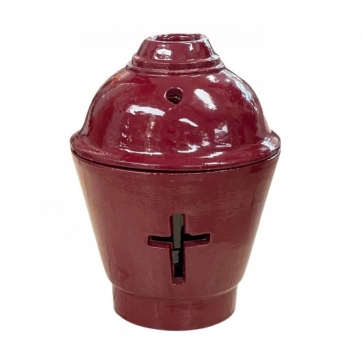 Εκκλησιαστικά Είδη Λαγός Καντήλι Κεραμικό Γλαστράκι Μπορντό