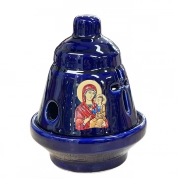 Εκκλησιαστικά Είδη Λαγός Καντήλι Κεραμικό Καμπανάκι Μπλε