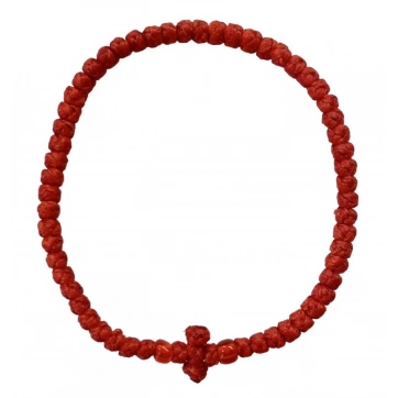 Εκκλησιαστικά Είδη Λαγός Κομποσχοίνι Κερωμένο Κόκκινο