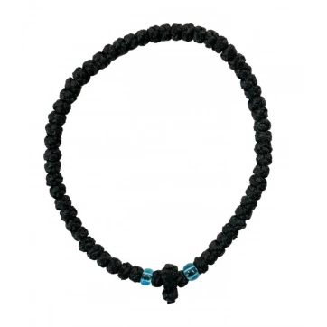 Εκκλησιαστικά Είδη Λαγός Κομποσχοίνι Κερωμένο Με Γαλάζια Χάντρα