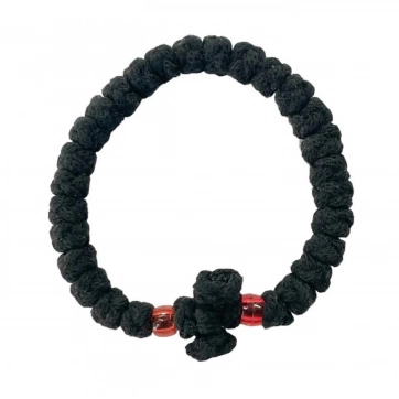 Εκκλησιαστικά Είδη Λαγός Κομποσχοίνι Μάλλινο Με Κόκκινη Χάντρα