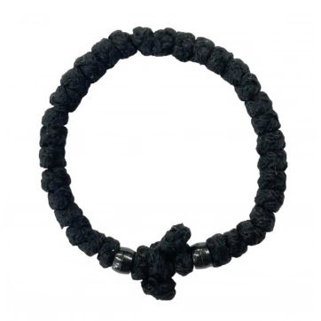 Εκκλησιαστικά Είδη Λαγός Κομποσχοίνι Μάλλινο Με Μάυρη Χάντρα