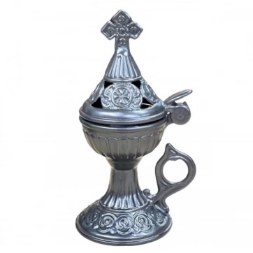 Εκκλησιαστικά Είδη Λαγός Θυμιατό Μεταλλικό Άλφα Μικρό Ανθρακί