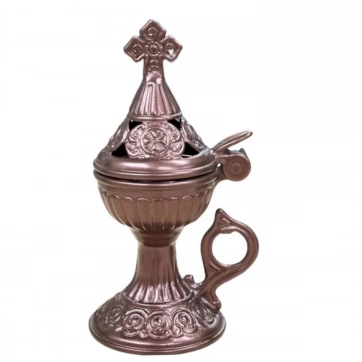 Εκκλησιαστικά Είδη Λαγός Θυμιατό Μεταλλικό Άλφα Μικρό Καφέ