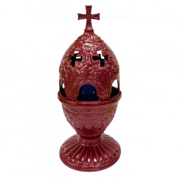 Εκκλησιαστικά Είδη Λαγός Καντήλι Μεταλλικό Άλφα Μπορντό