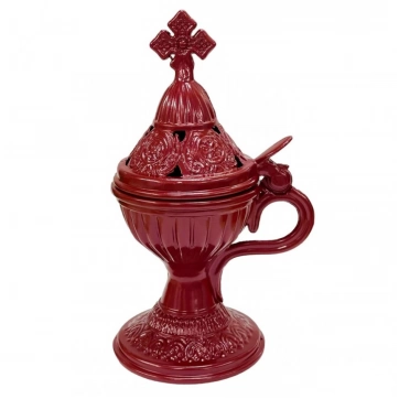 Εκκλησιαστικά Είδη Λαγός Θυμιατό Μεταλλικό Άλφα Μπορντό