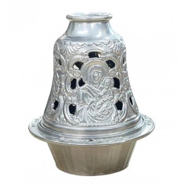 Εκκλησιαστικά Είδη Λαγός Καντήλι Μεταλλικό Καμπάνα Ασημί