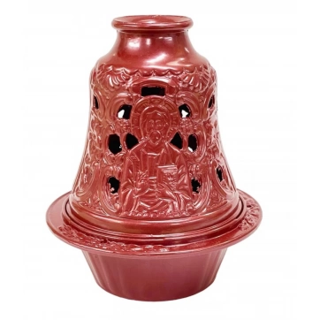 Εκκλησιαστικά Είδη Λαγός Καντήλι Μεταλλικό Καμπάνα Μπορντό