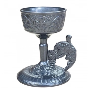 Εκκλησιαστικά Είδη Λαγός Θυμιατό Μεταλλικό Κούπα Μεγάλη Ανθρακί