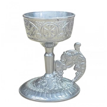 Εκκλησιαστικά Είδη Λαγός Θυμιατό Μεταλλικό Κούπα Μεγάλη Ασημί