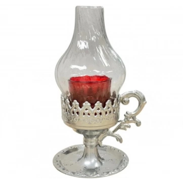 Εκκλησιαστικά Είδη Λαγός Καντήλι Μεταλλικό Λάμπα Ασημί