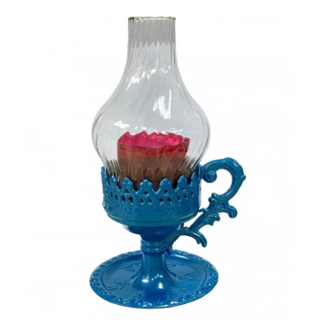 Εκκλησιαστικά Είδη Λαγός Καντήλι Μεταλλικό Λάμπα Μπλε