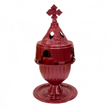 Εκκλησιαστικά Είδη Λαγός Καντήλι Μεταλλικό Σταυρός Μπορντό