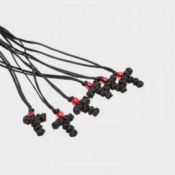 Εκκλησιαστικά Είδη Λαγός Σταυρός Πλεκτός Λαιμού Με Κόκκινη Χάντρα